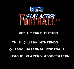 NES Play Action Football Title Screen
